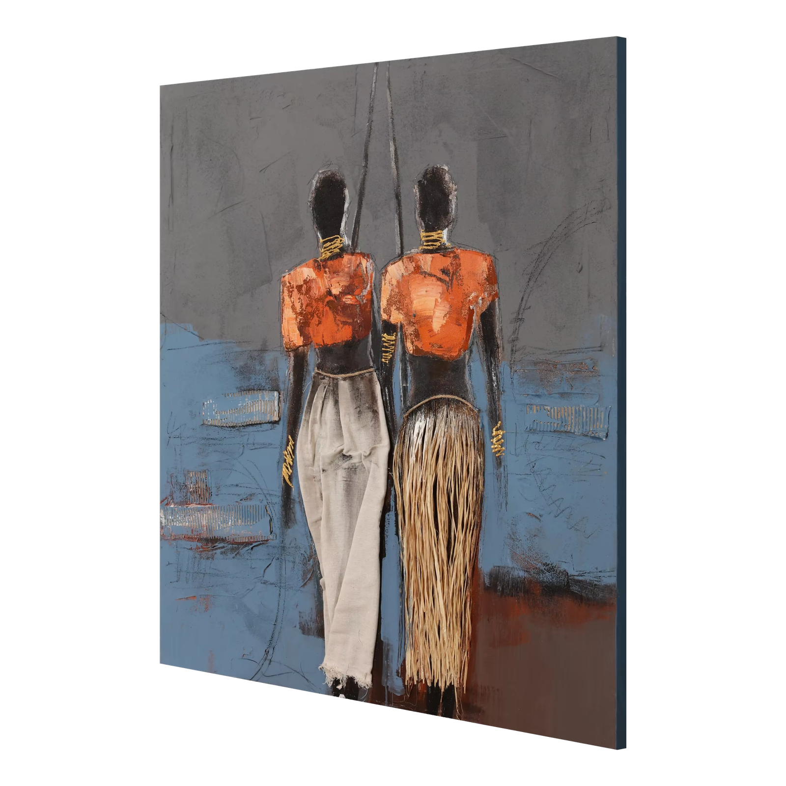 Sérénité Africaine – Tableau à l'Huile Peint à la Main